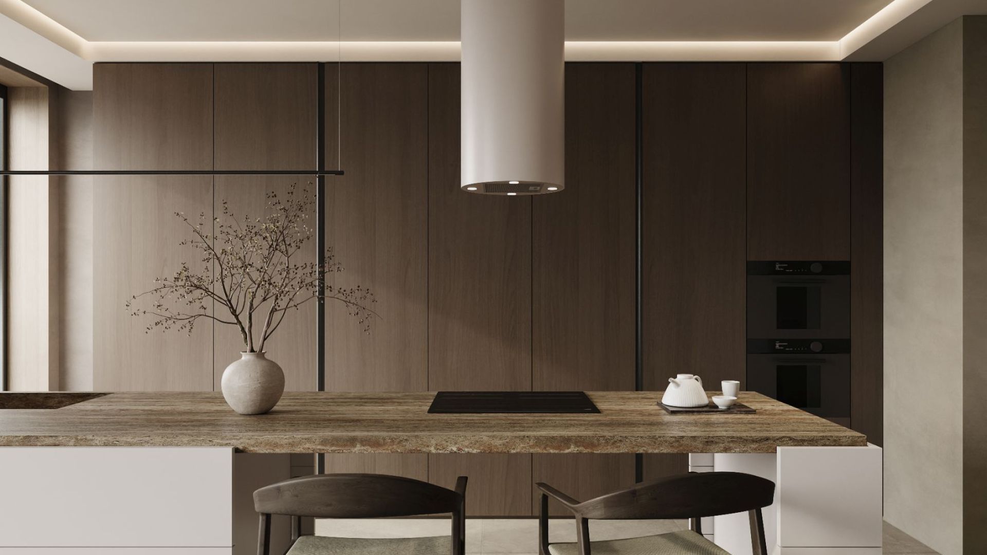 Okap wyspowy Cylindro Eco 4LED Kashmir - Kashmir - Wizualizacja 5