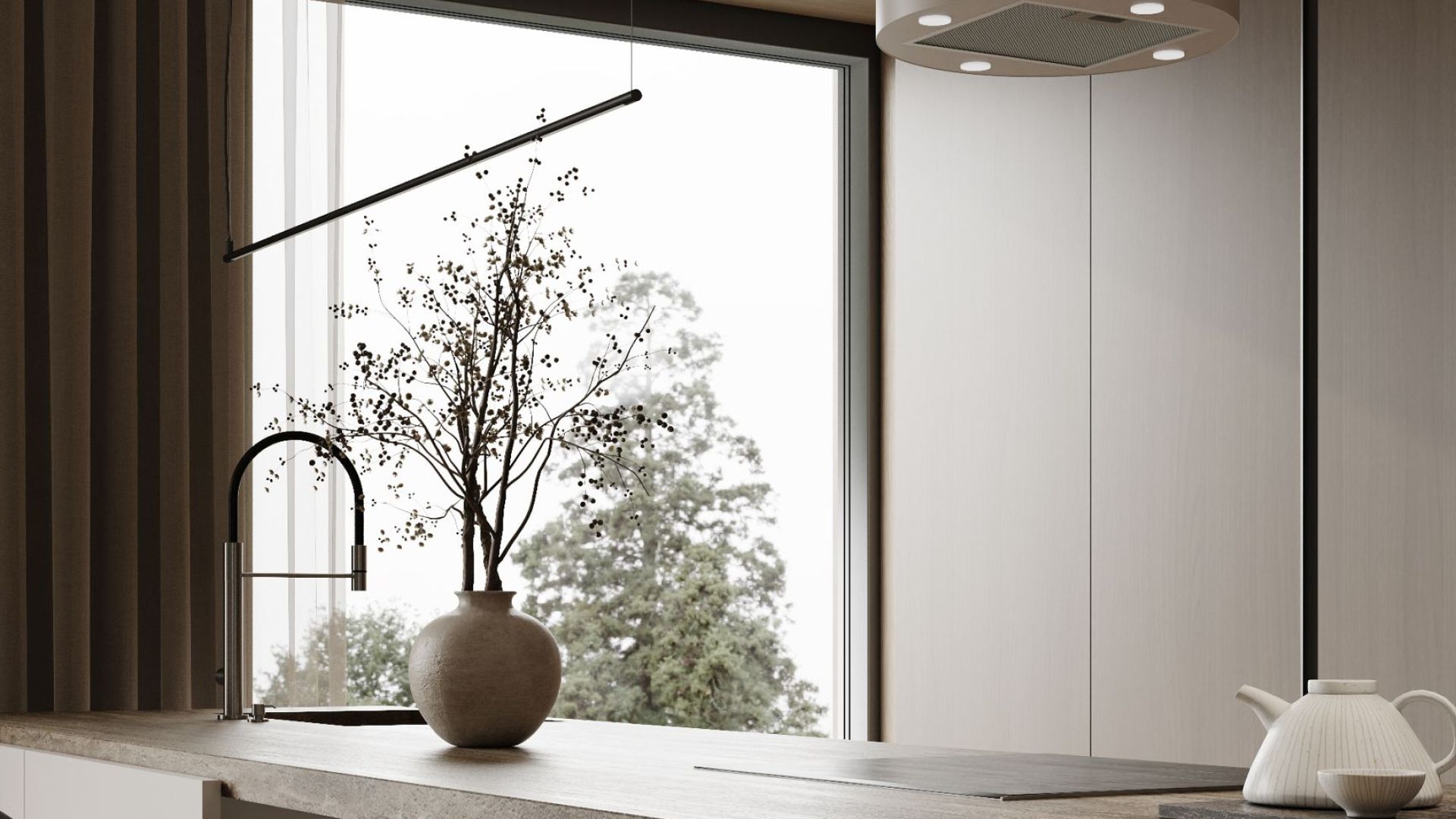 Okap wyspowy Cylindro Eco 4LED Kashmir - Kashmir - Wizualizacja 6