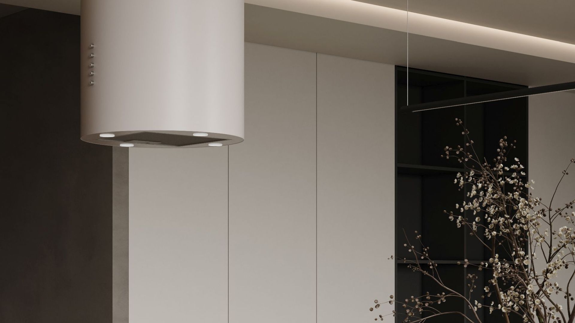 Okap wyspowy Cylindro Eco 4LED Kashmir - Kashmir - Wizualizacja 7