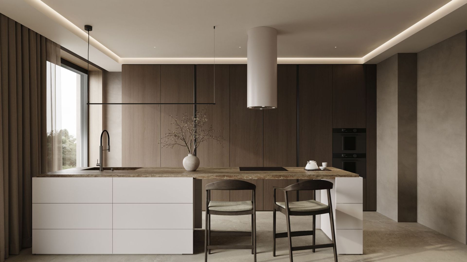 Okap wyspowy Cylindro Eco 4LED Kashmir - Kashmir - Wizualizacja 9