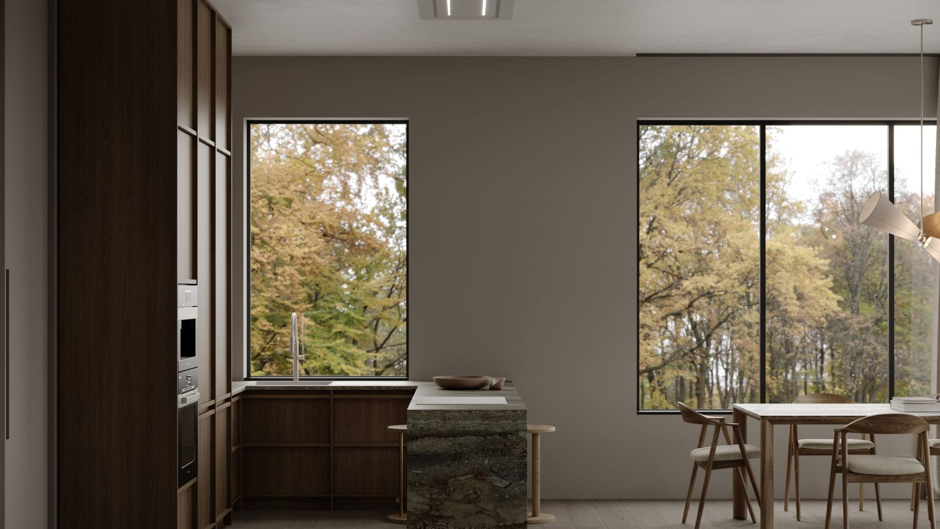 Okap sufitowy Grand Super Slim White - Biały - Wizualizacja 8