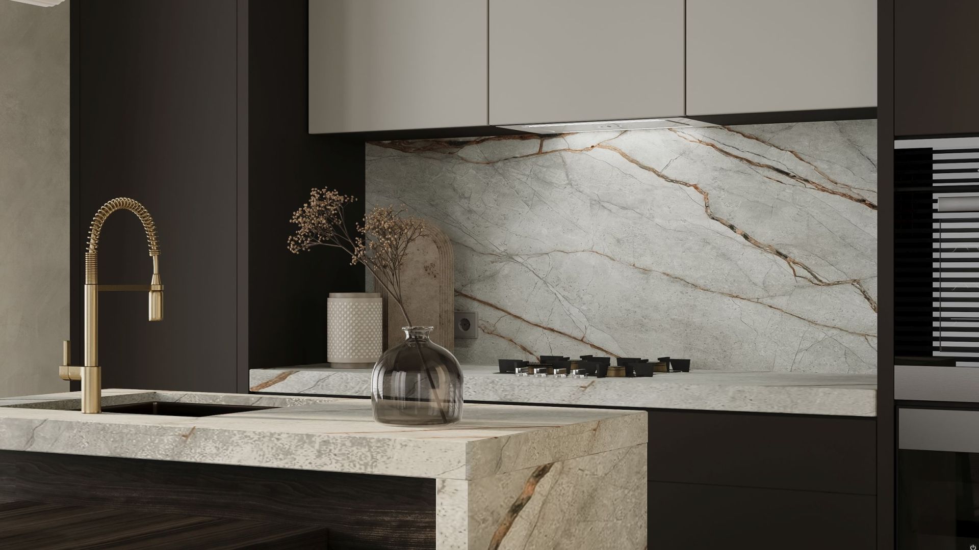 Okap podszafkowy Lando Glass 2STRIPS White Gesture Control BLDC - Biały - Wizualizacja 2