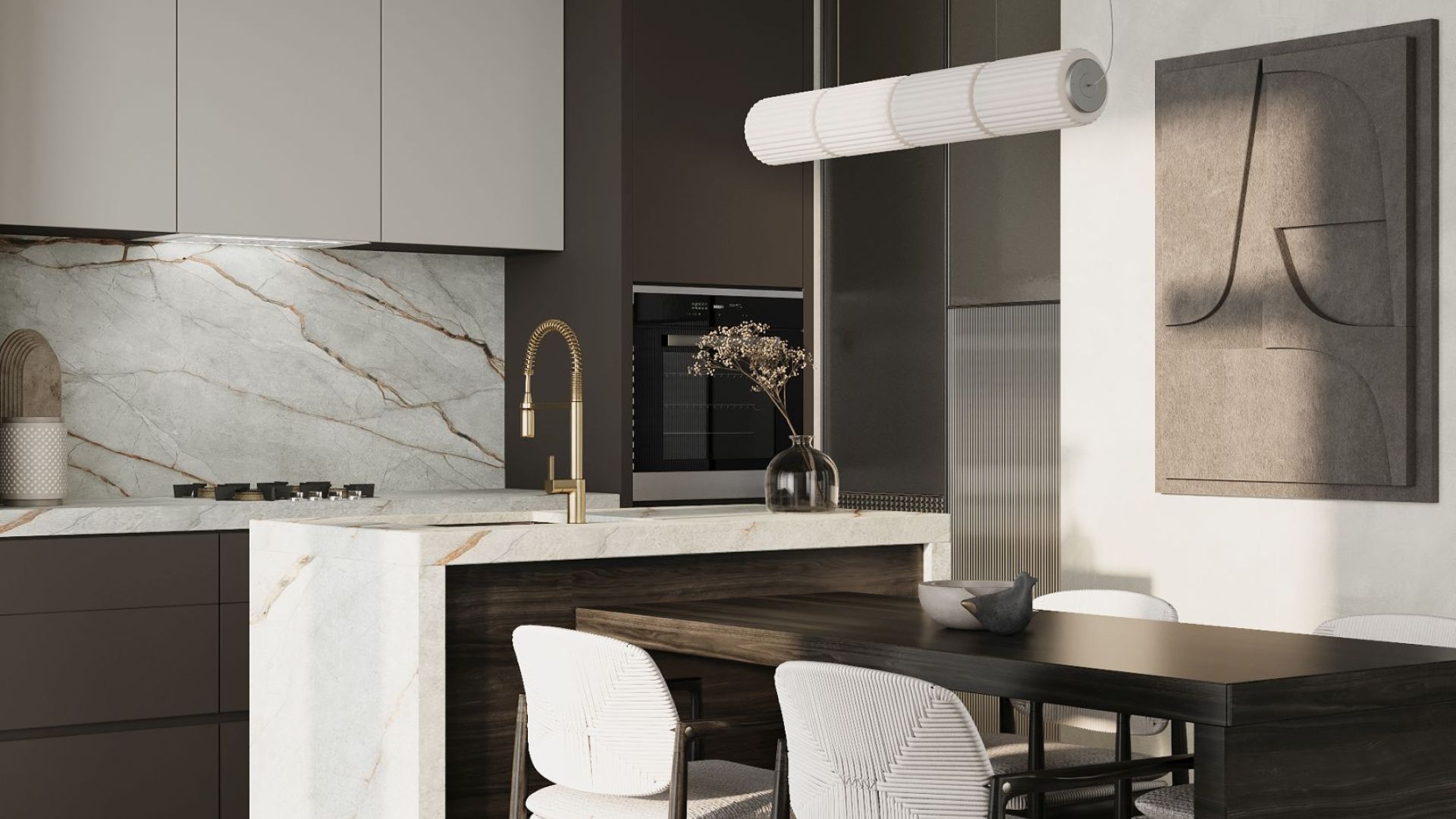 Okap podszafkowy Lando Glass 2STRIPS White Gesture Control BLDC - Biały - Wizualizacja 5