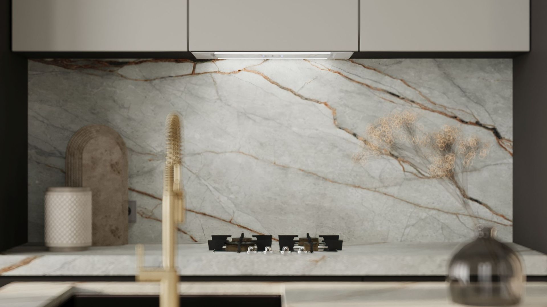 Okap podszafkowy Lando Glass 2STRIPS White Gesture Control BLDC - Biały - Wizualizacja 6