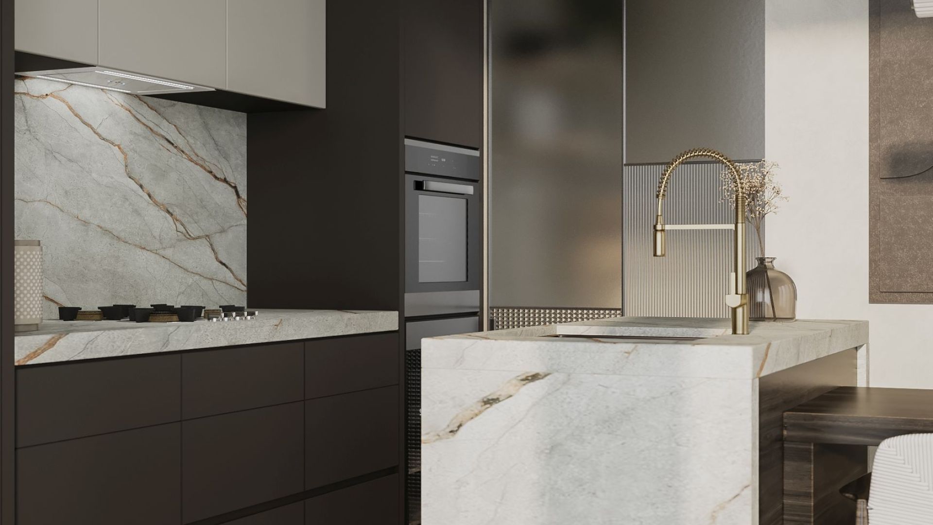 Okap podszafkowy Lando Glass 2STRIPS White Gesture Control BLDC - Biały - Wizualizacja 7