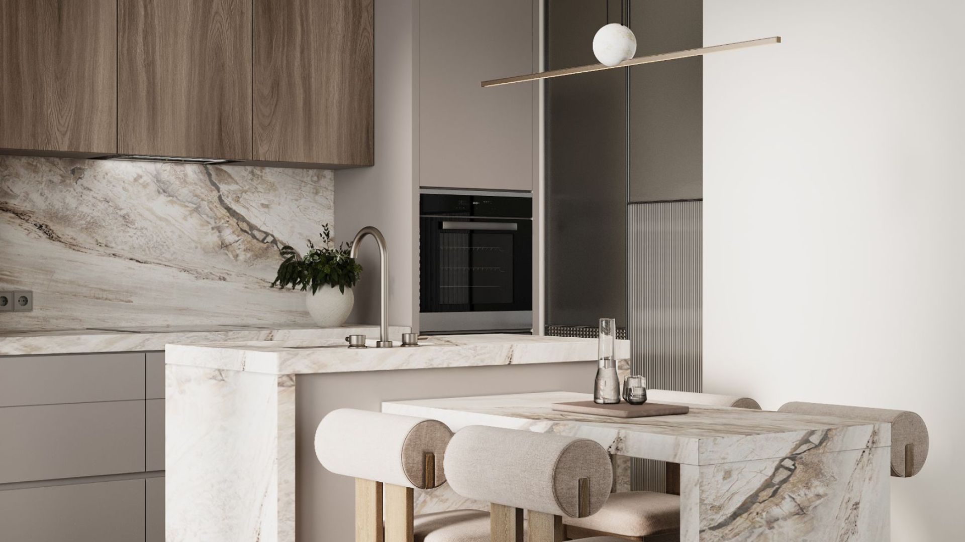 Okap podszafkowy Lando Glass Black Gesture Control - Czarny - Wizualizacja 5