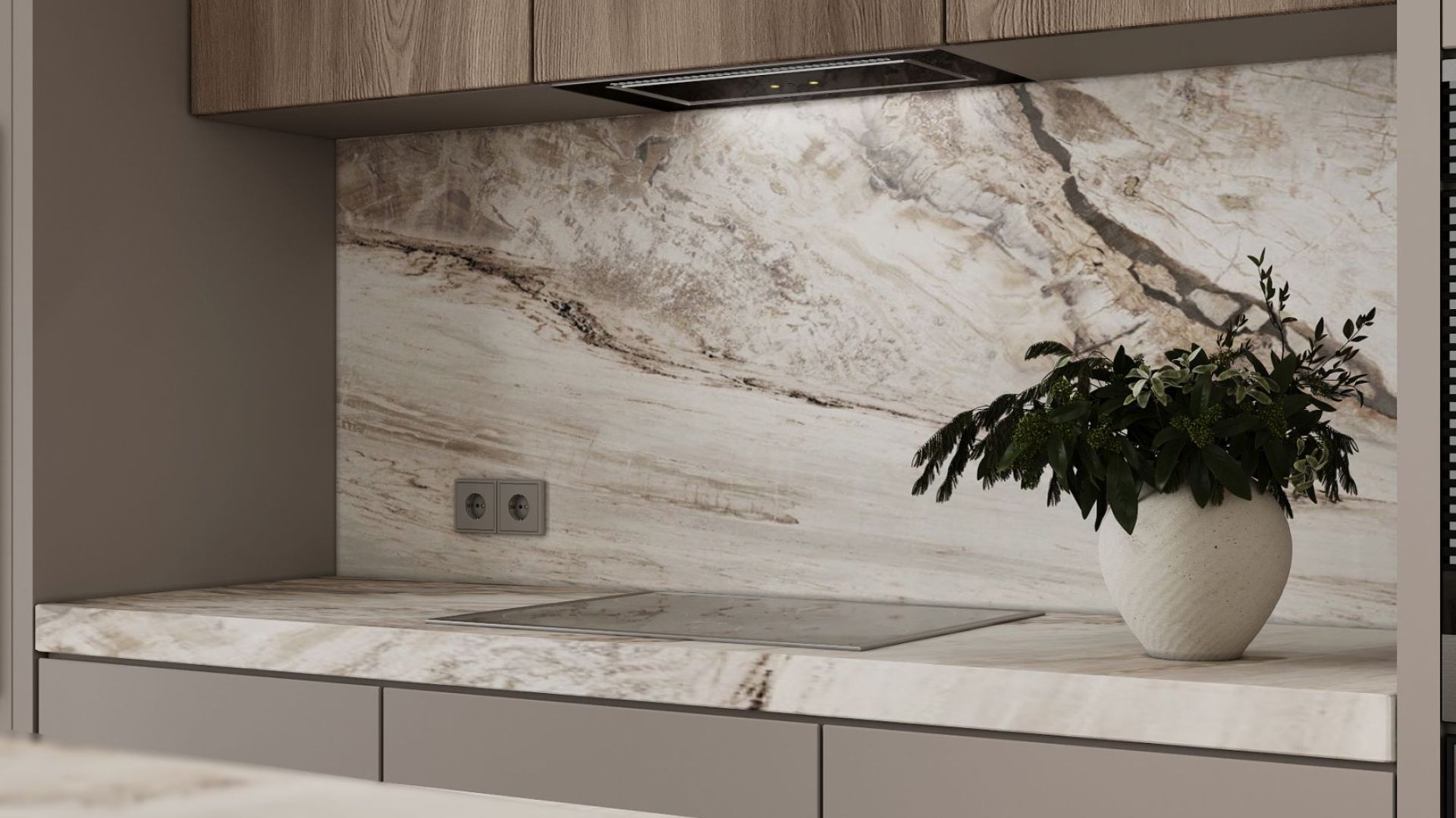 Okap podszafkowy Lando Glass Black Gesture Control - Czarny - Wizualizacja 9