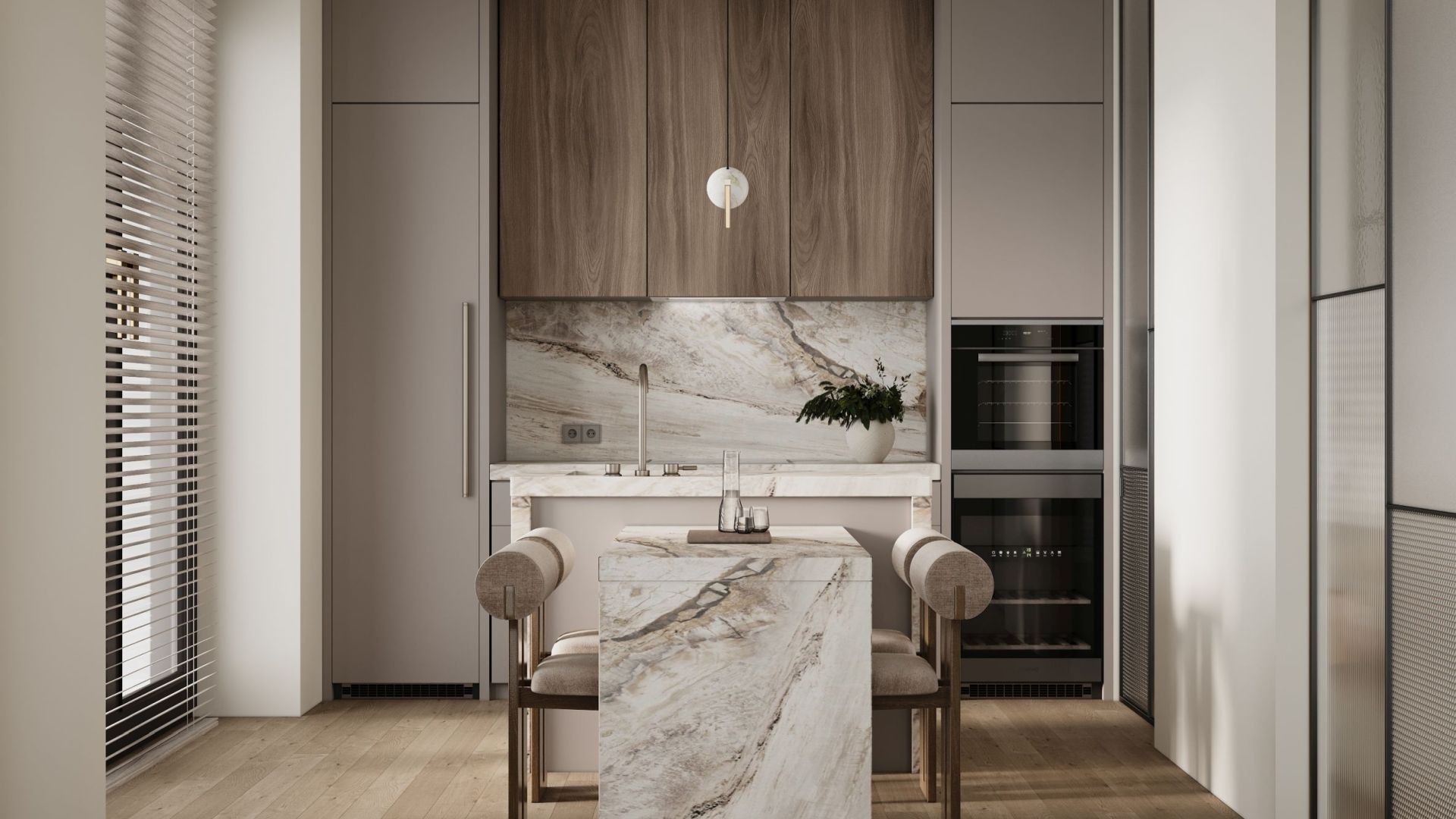 Okap podszafkowy Lando Glass White Gesture Control - Biały - Wizualizacja 8