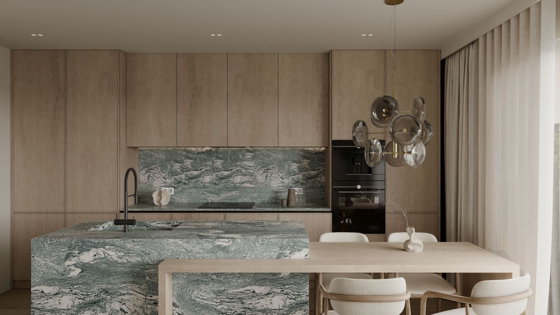 Okap podszafkowy Marino Black - Czarny - Wizualizacja