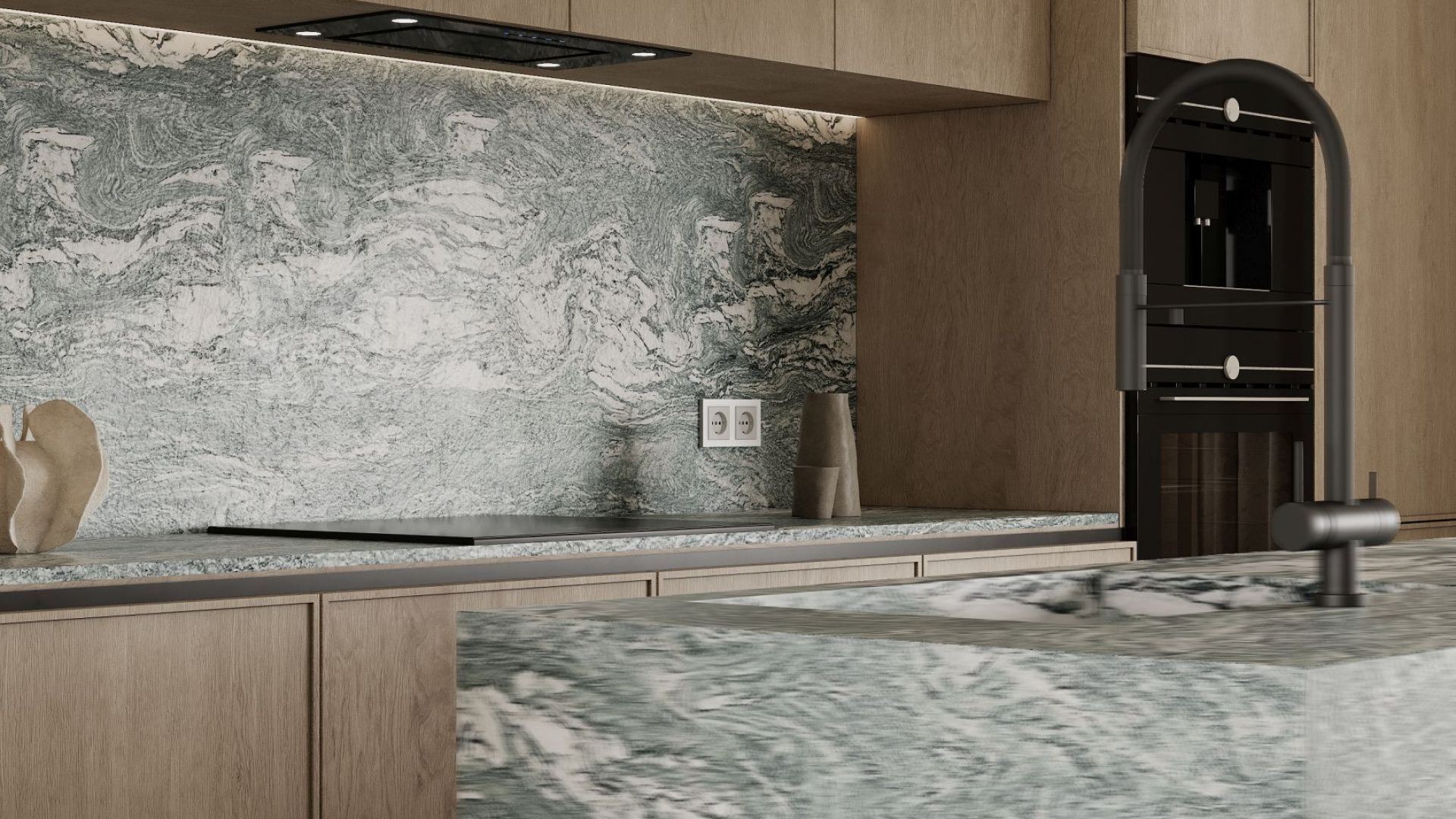 Okap podszafkowy Marino Black - Czarny - Wizualizacja 5