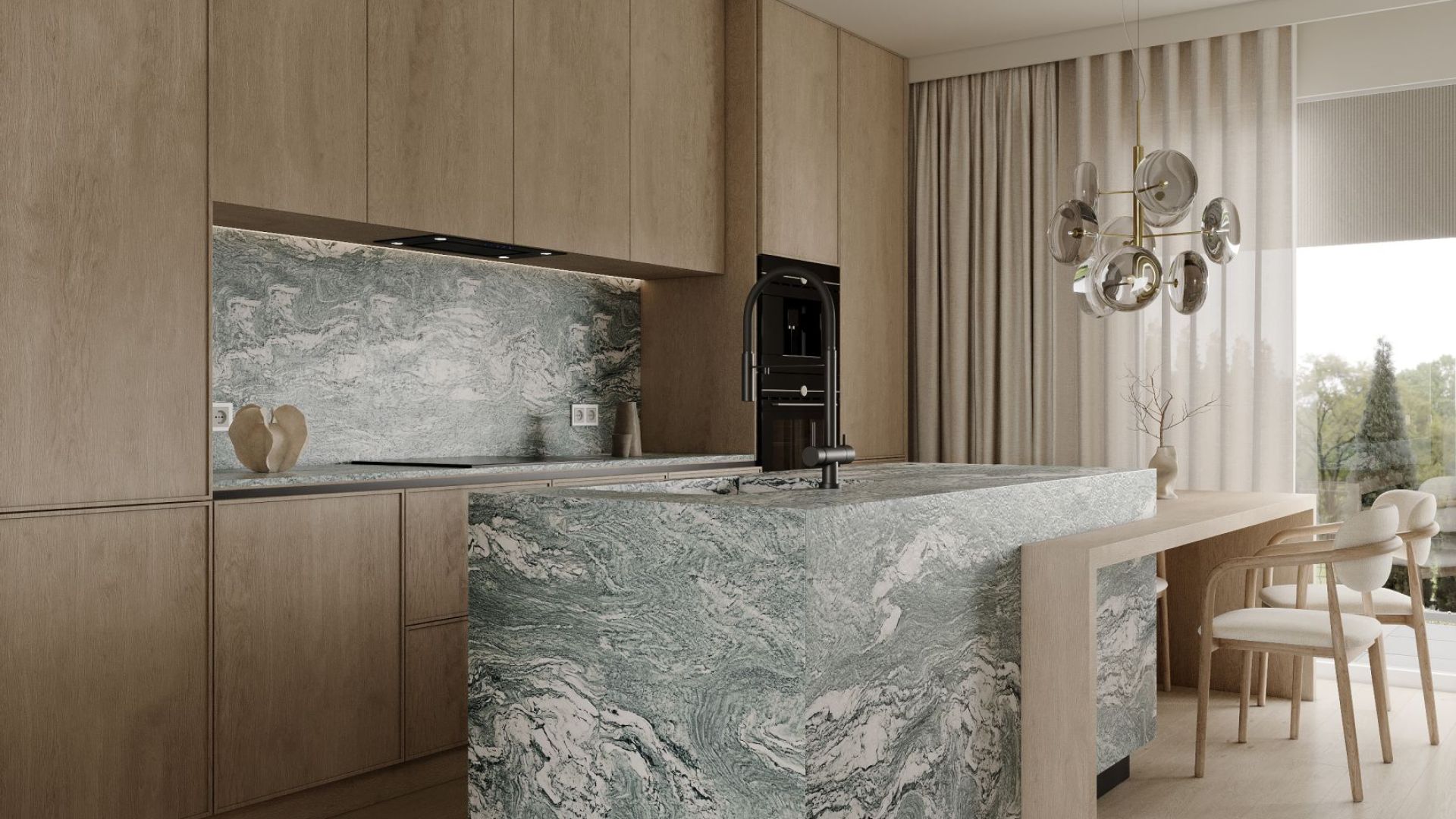 Okap podszafkowy Marino Black - Czarny - Wizualizacja 3