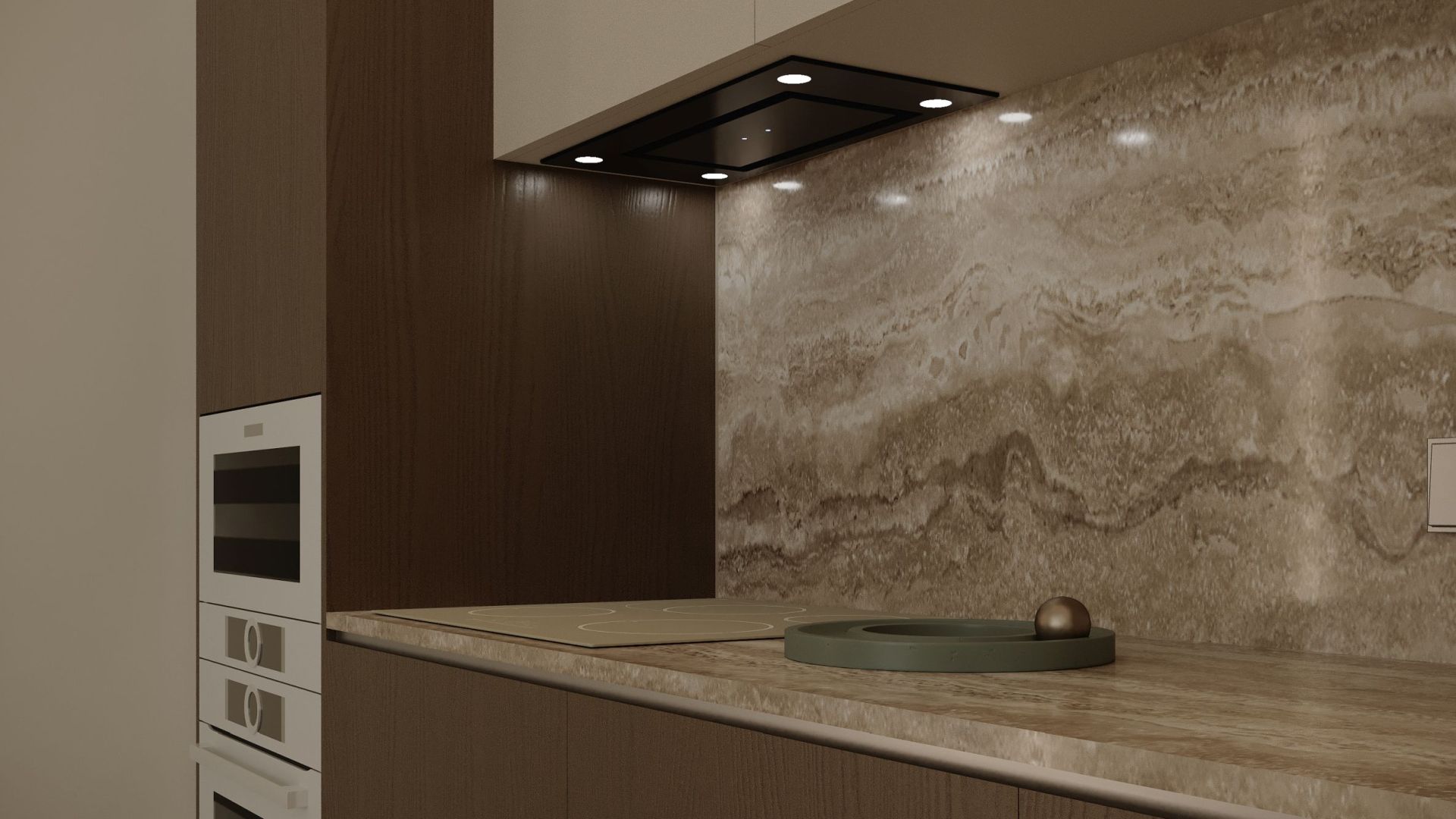 Okap podszafkowy Marino Black Gesture Control - Czarny - Wizualizacja 4