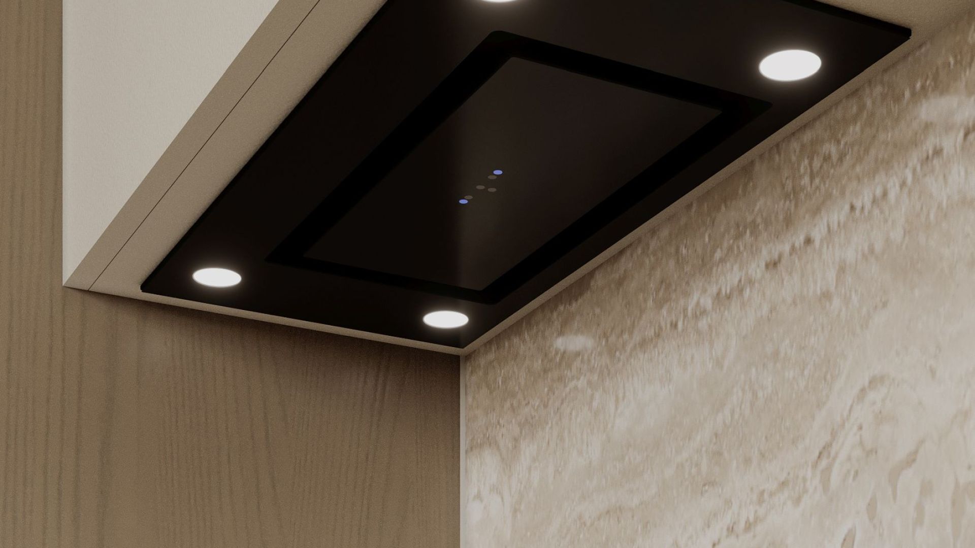 Okap podszafkowy Marino Black Gesture Control - Czarny - Wizualizacja 7