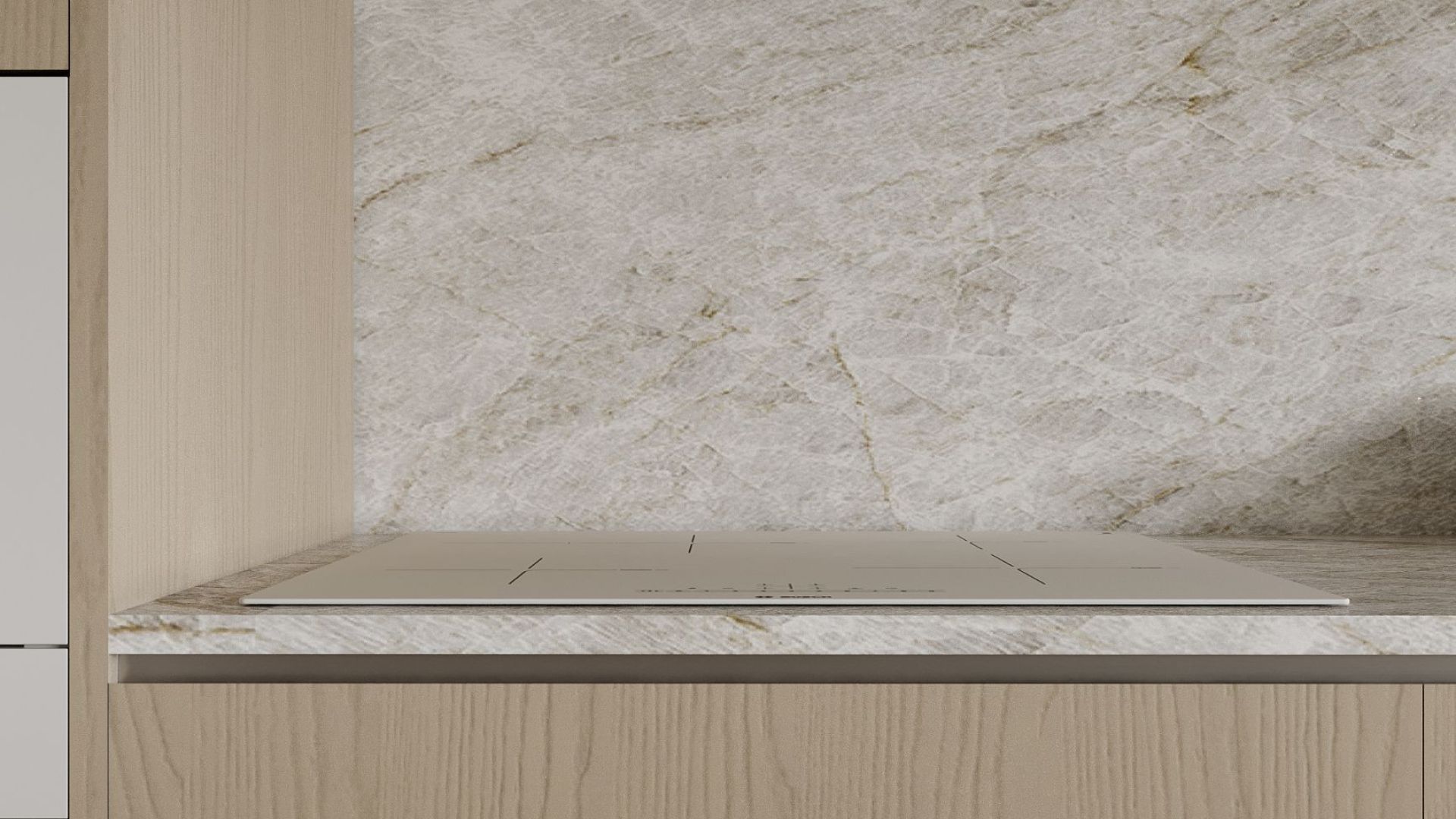 Okap podszafkowy Marino White Gesture Control - Biały - Wizualizacja 2