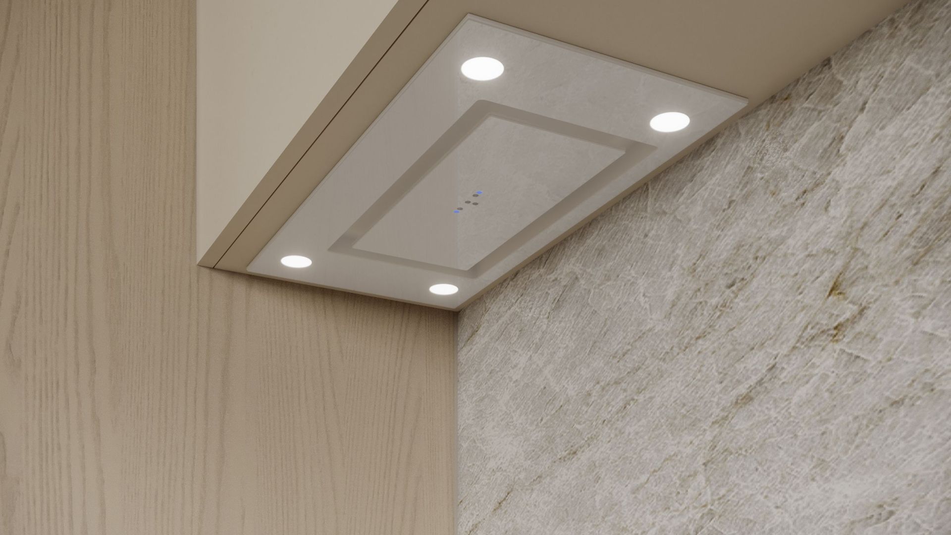 Okap podszafkowy Marino White Gesture Control - Biały - Wizualizacja 8