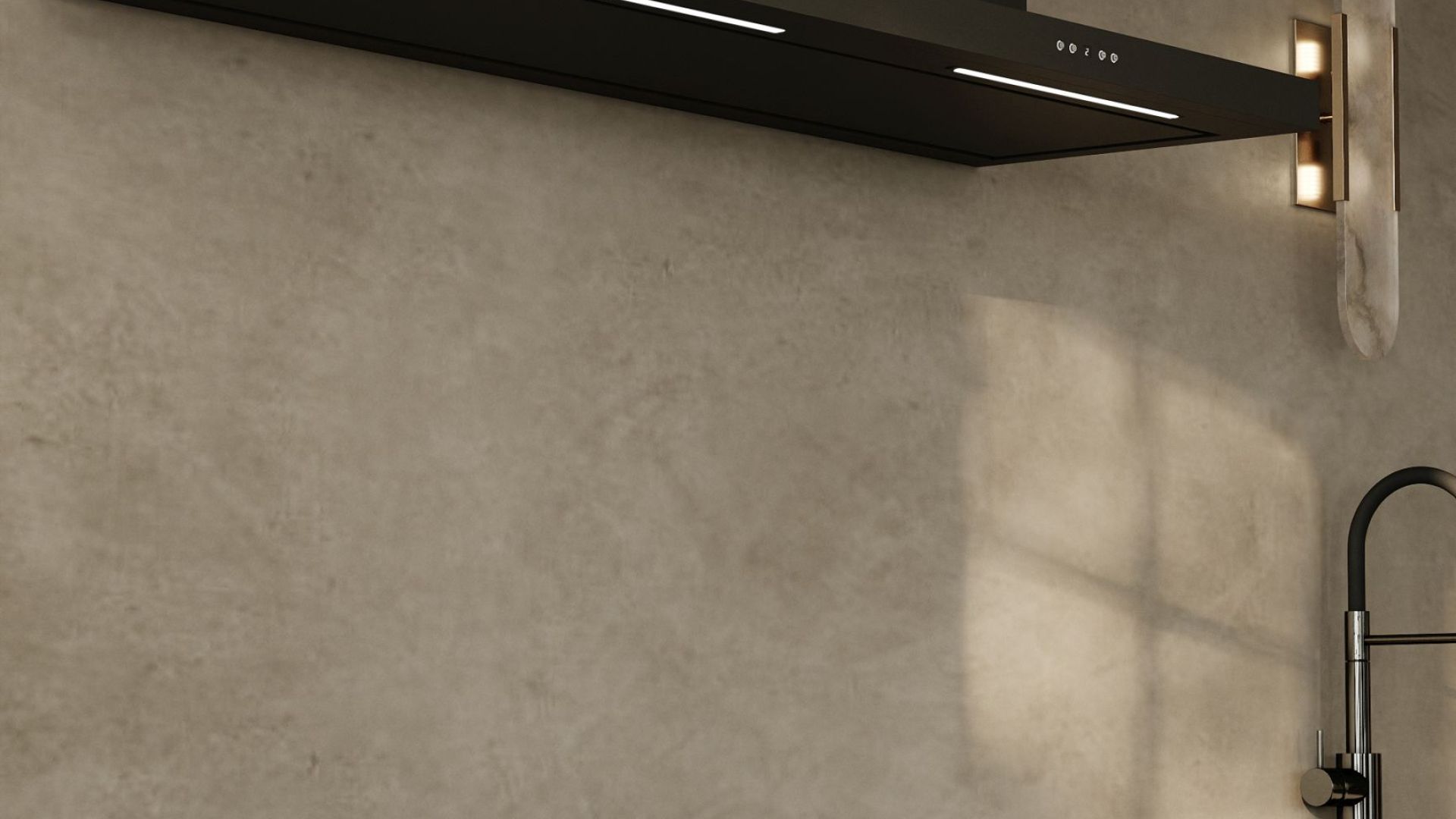 Okap kominowy Metropolis OR Black Matt - Czarny Matt - Wizualizacja 4