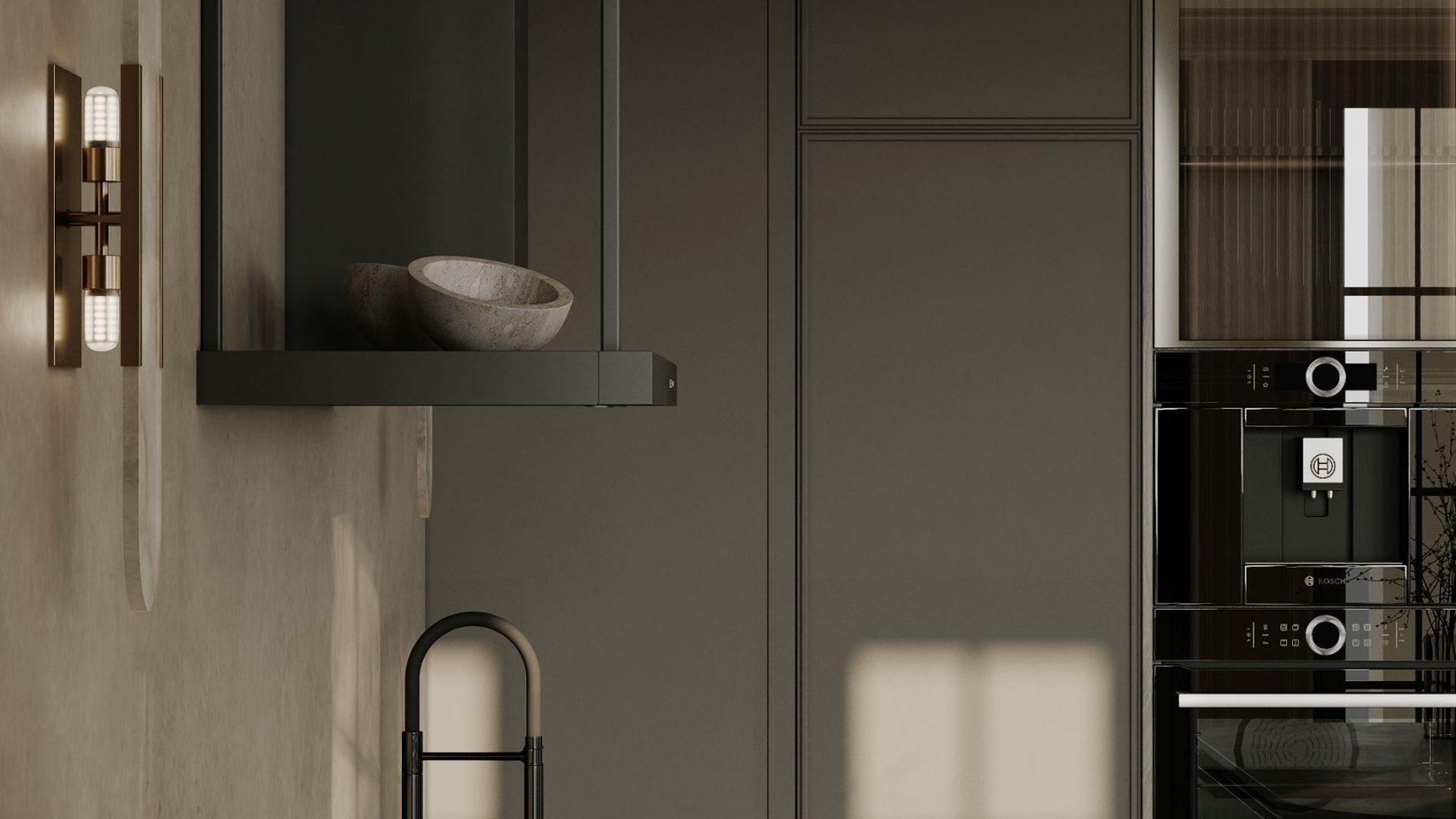 Okap kominowy Metropolis OR Black Matt - Czarny Matt - Wizualizacja 5