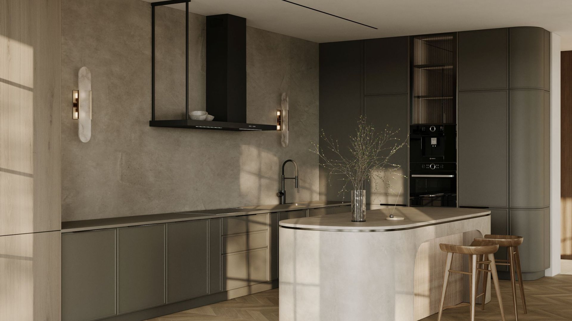 Okap kominowy Metropolis OR Black Matt - Czarny Matt - Wizualizacja 9