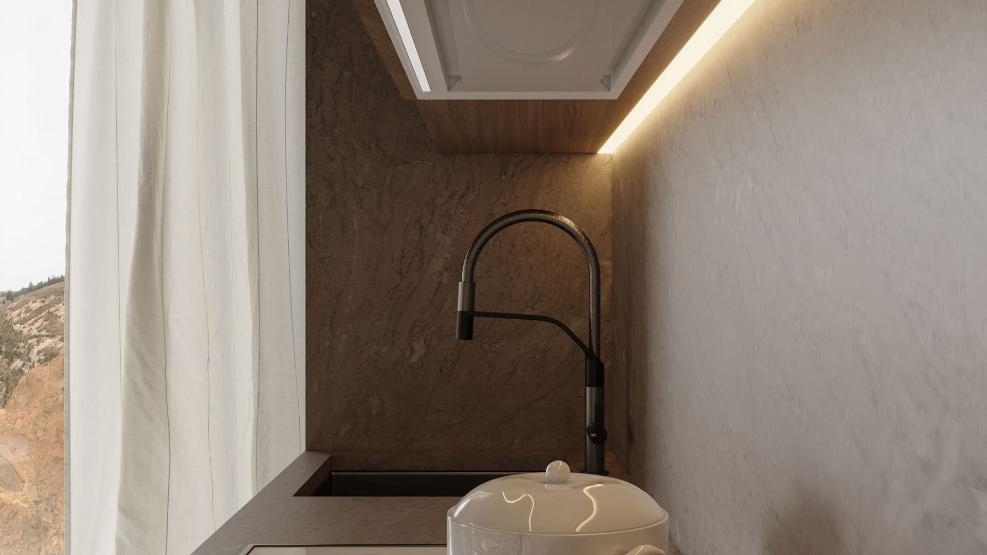 Okap podszafkowy Micra Space White Matt - Biały Matt - Wizualizacja 5