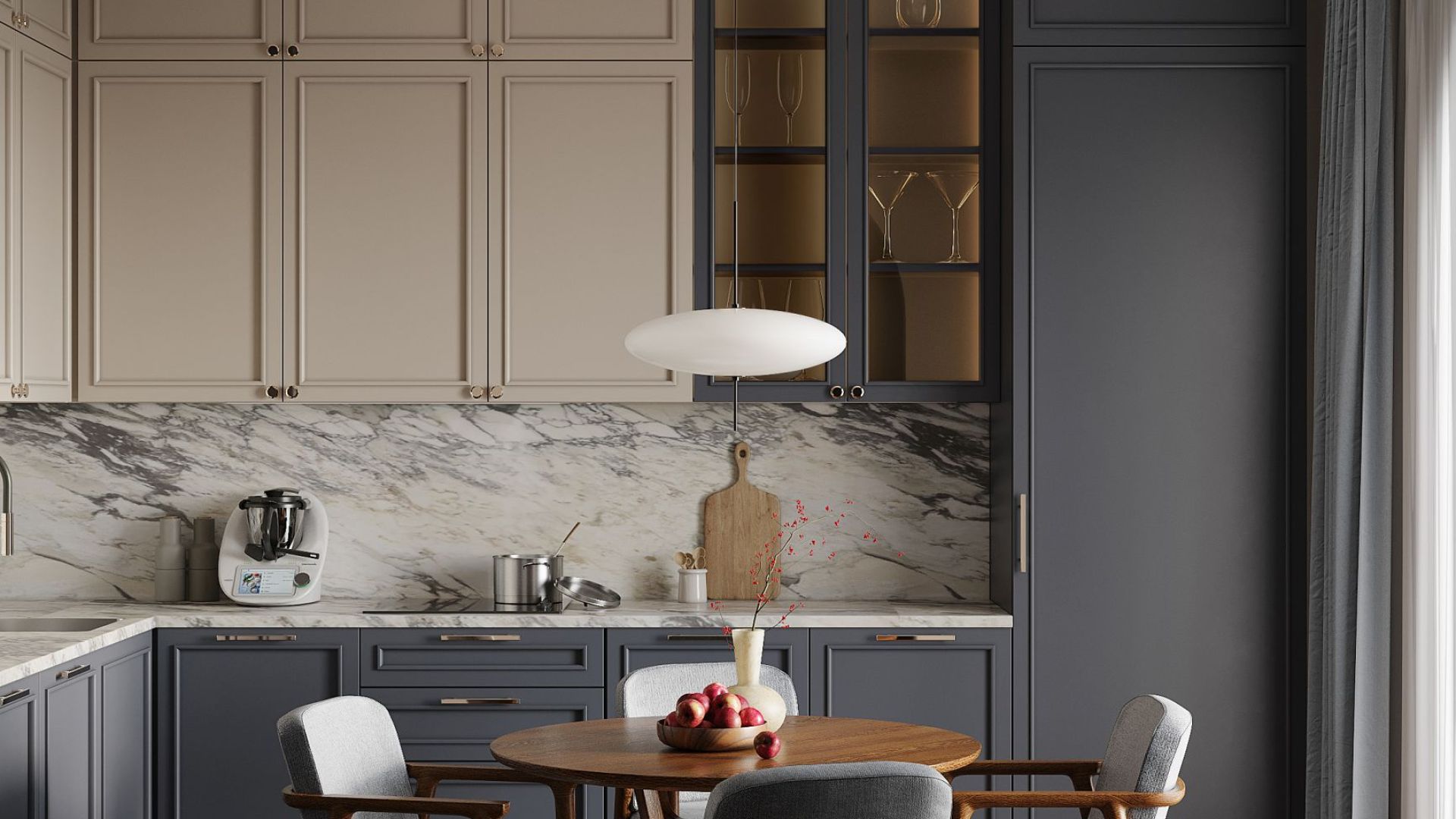 Okap podszafkowy Micra White Matt 120 cm - Biały Matt - Wizualizacja 2