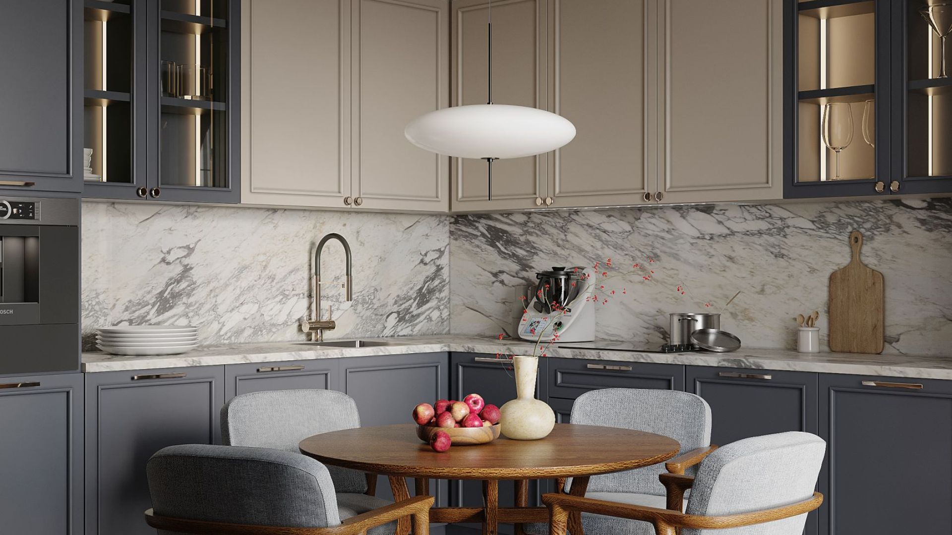 Okap podszafkowy Micra White Matt 120 cm - Biały Matt - Wizualizacja 5