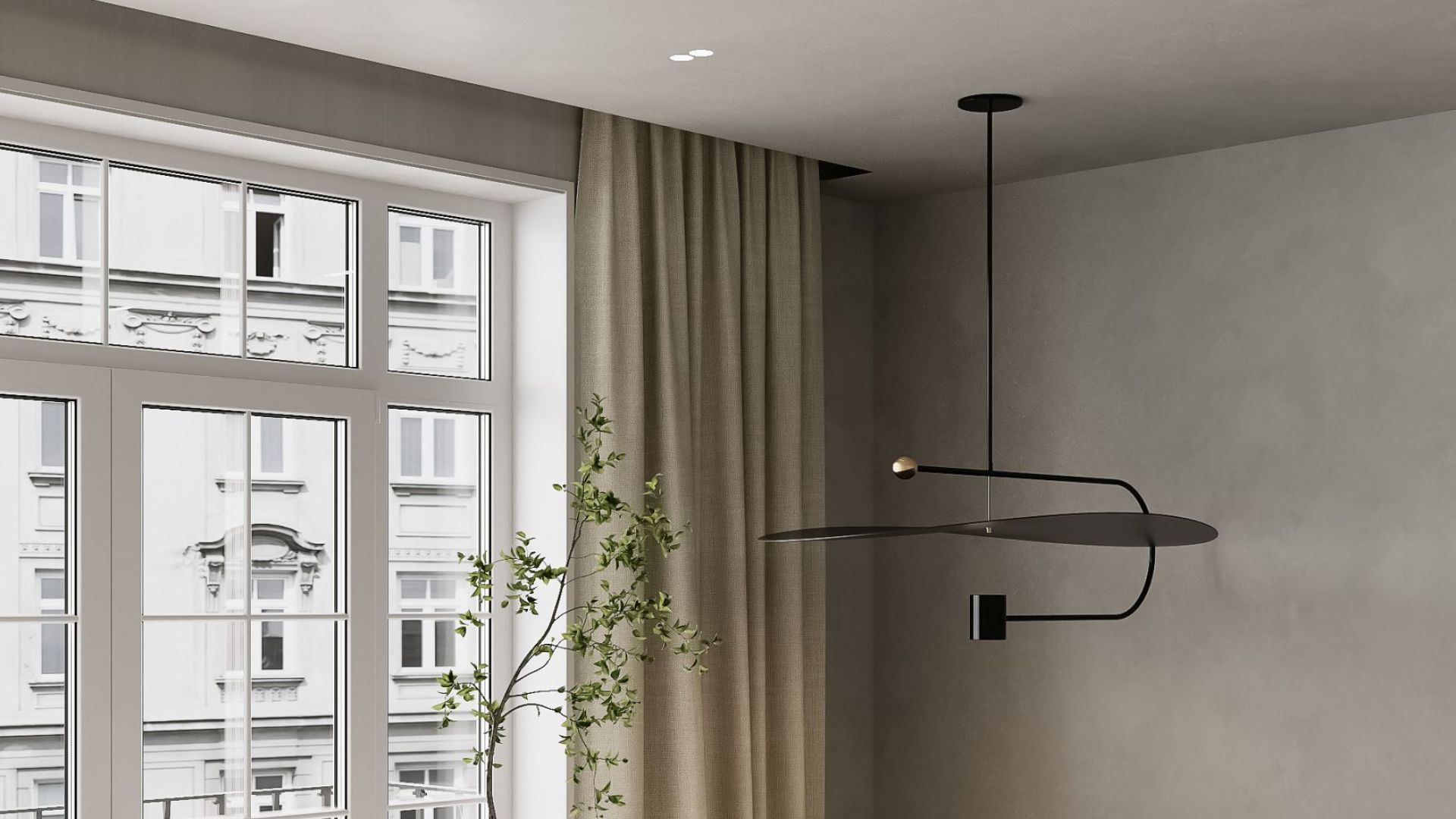 Okap sufitowy Planet Super Slim White - Biały - Wizualizacja 5