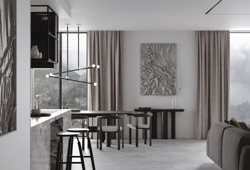  - Quadro Cage Asymmetric Glass Black Matt