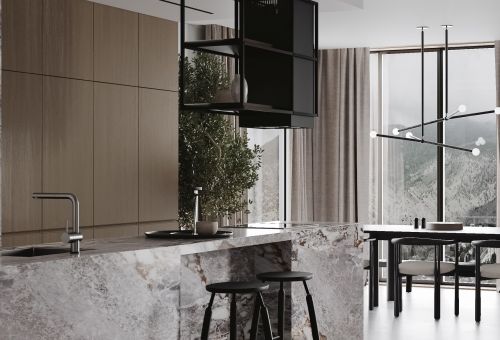  - Quadro Cage Asymmetric Glass Black Matt