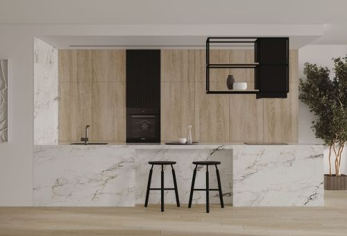  - Quadro Cage Asymmetric Wood Black Matt