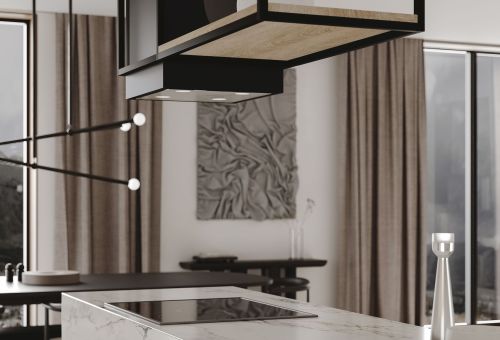  - Quadro Cage Asymmetric Wood Black Matt