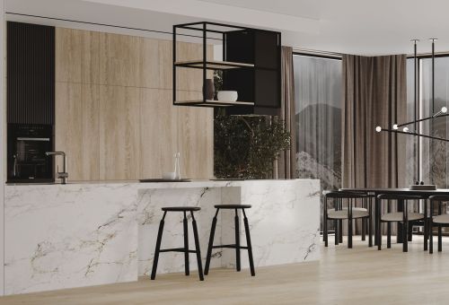  - Quadro Cage Asymmetric Wood Black Matt