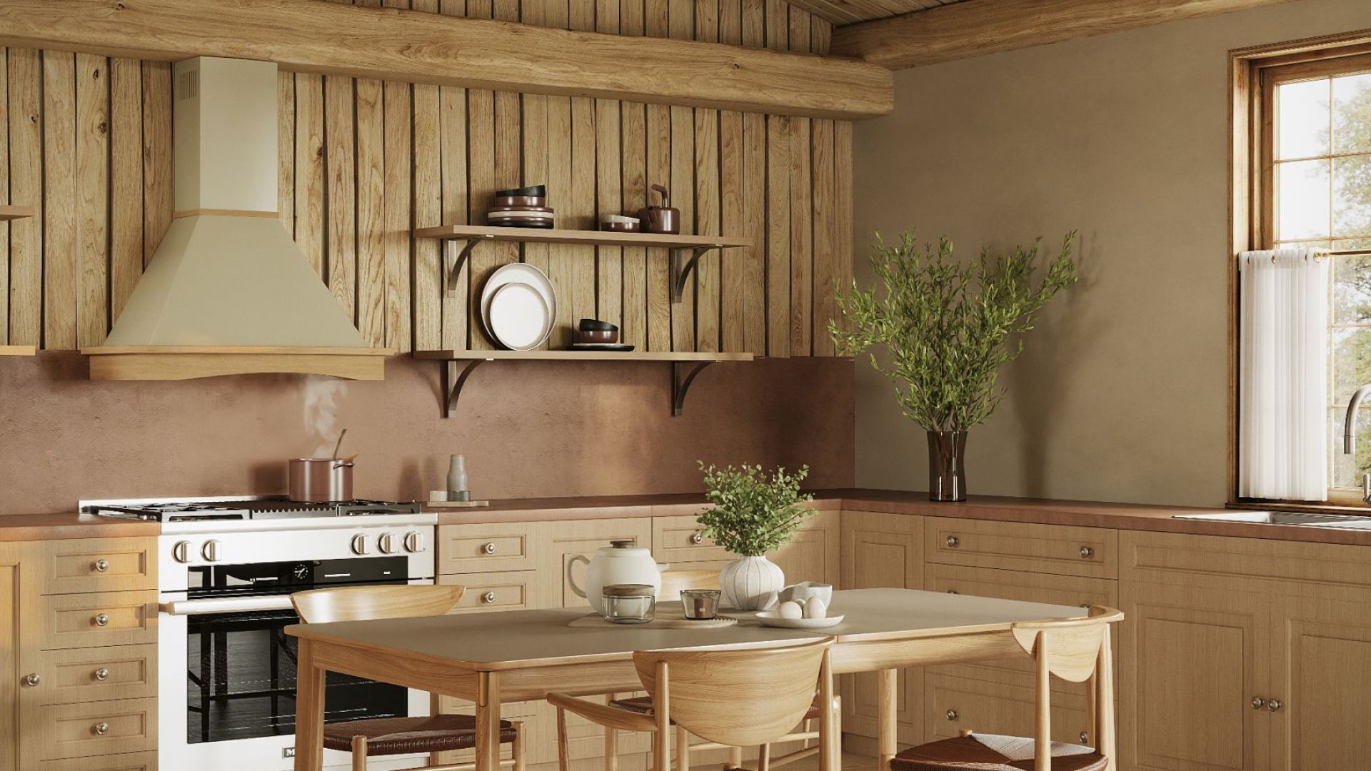 Okap rustykalny Rustic Ecru - Ecru - Wizualizacja