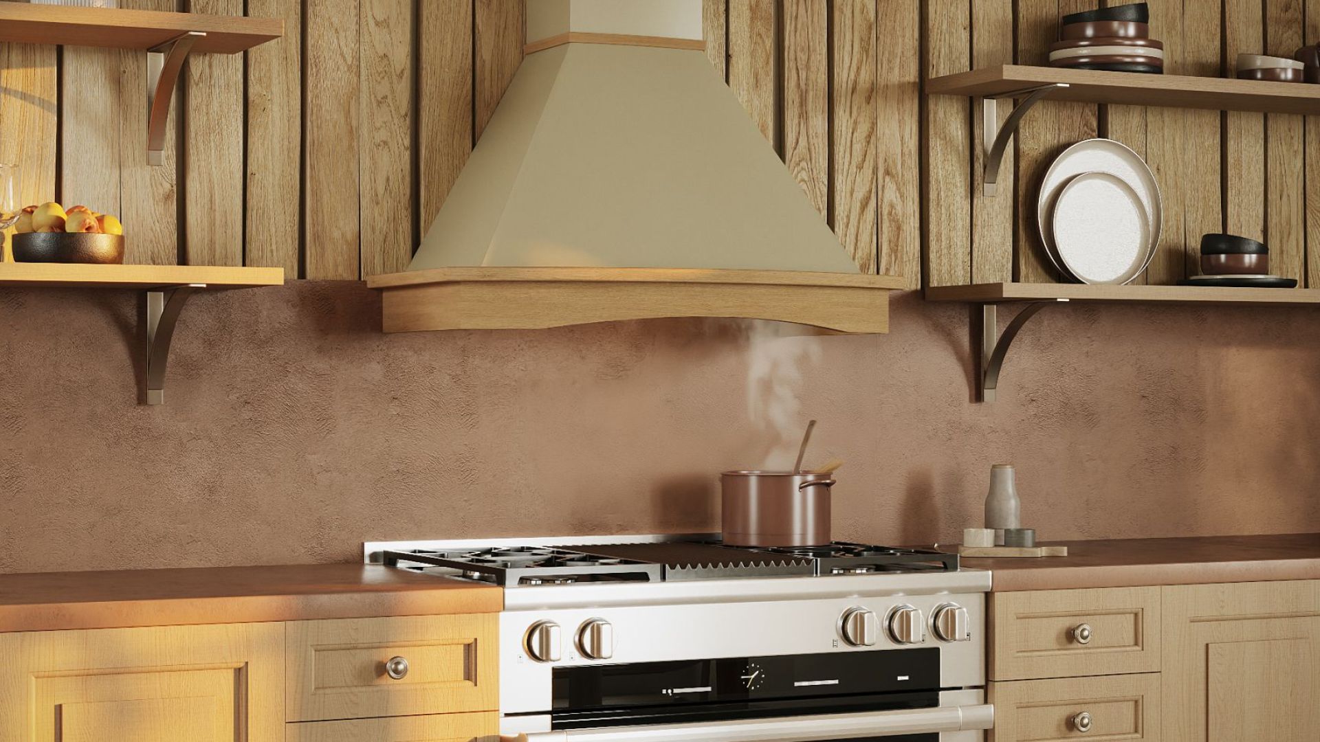 Okap rustykalny Rustic Ecru - Ecru - Wizualizacja 2