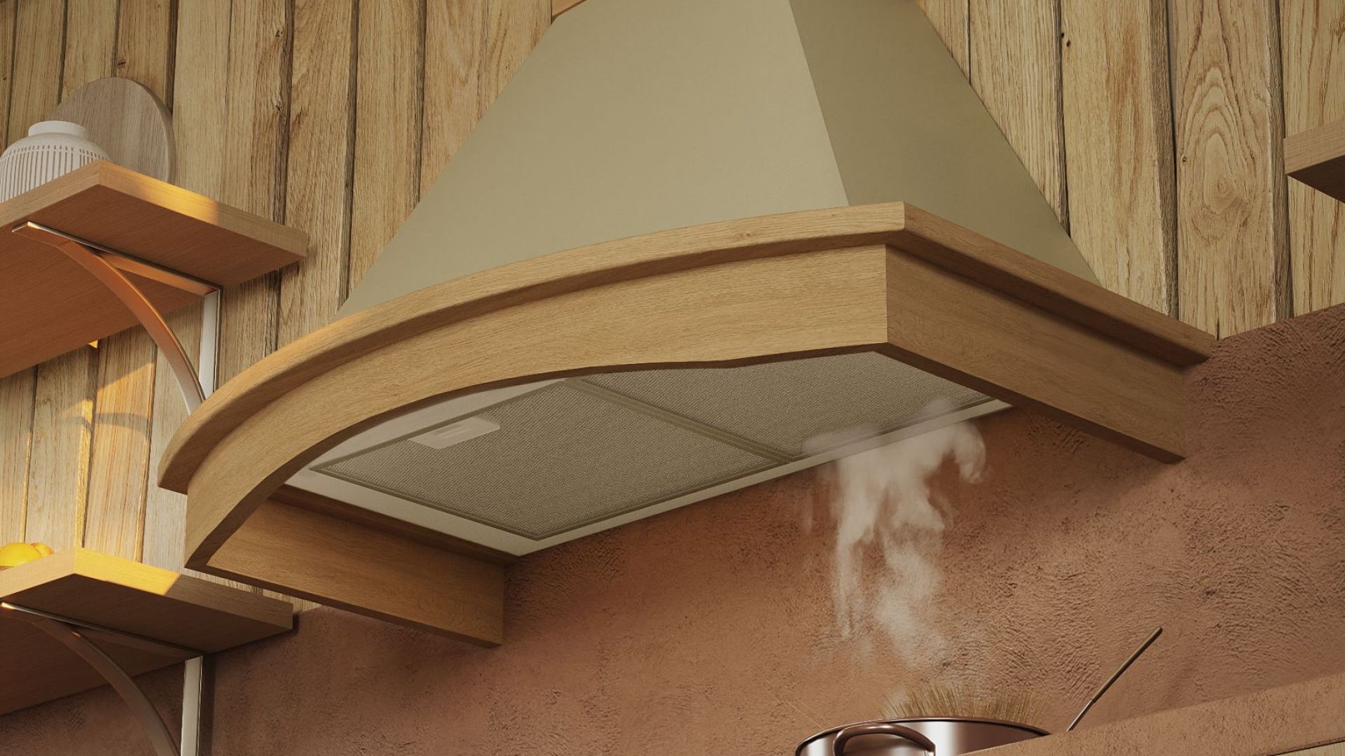 Okap rustykalny Rustic Ecru - Ecru - Wizualizacja 6