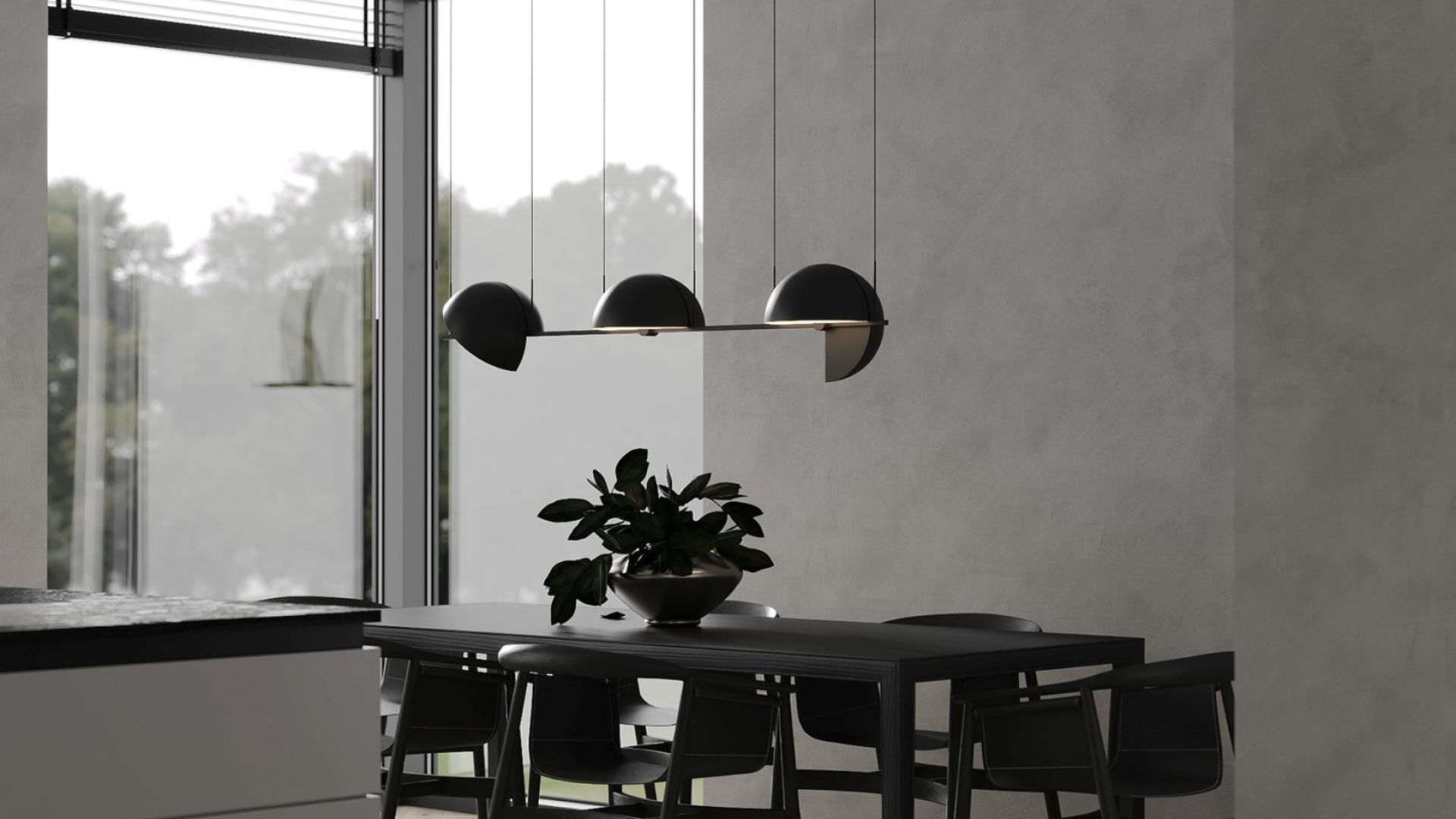 Okap kominowy Sento OR Strips Black Matt - Czarny Matt - Wizualizacja 6