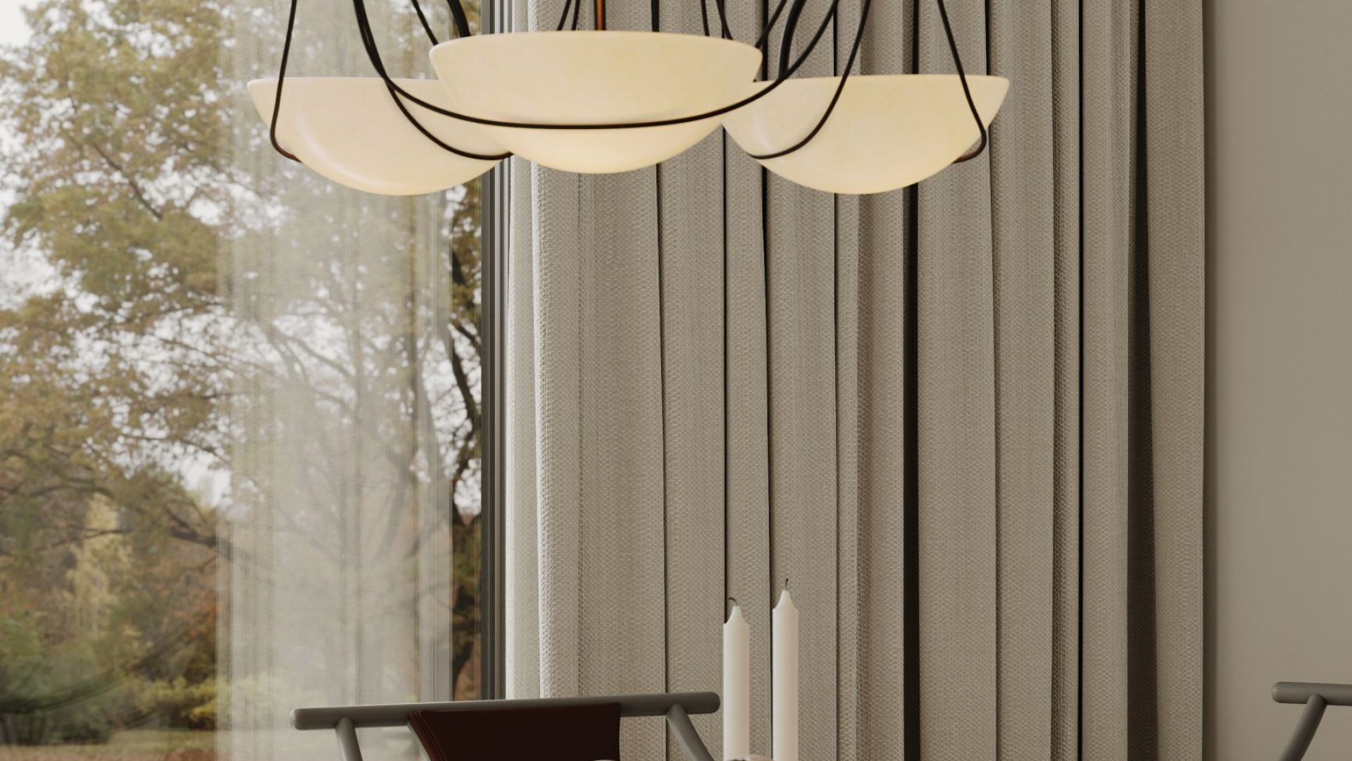 Okap wyspowy Tubo Taupe - Taupe - Wizualizacja 8