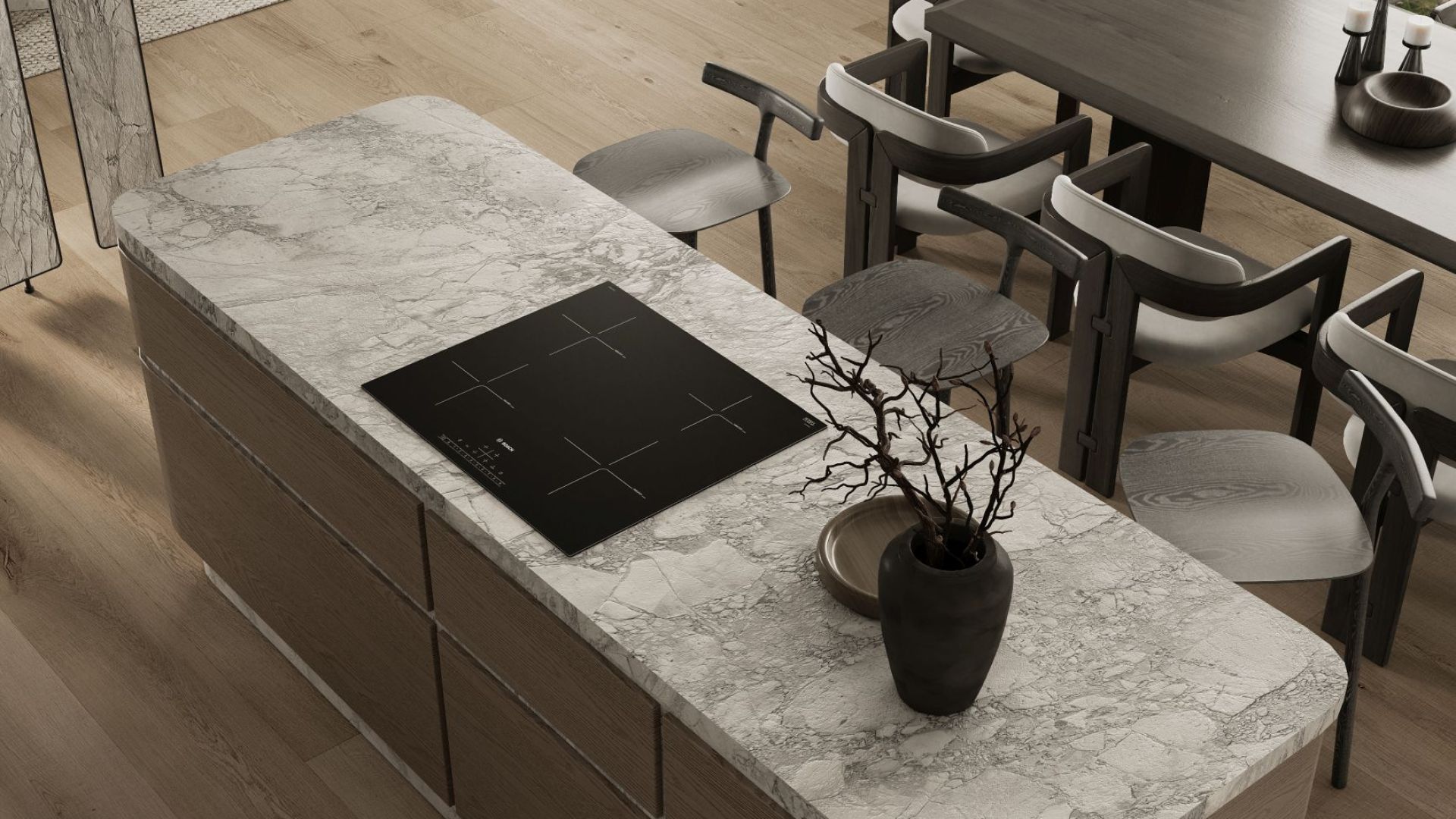 Okap wyspowy Tubo Antracyte - Antracytowy - Wizualizacja 7