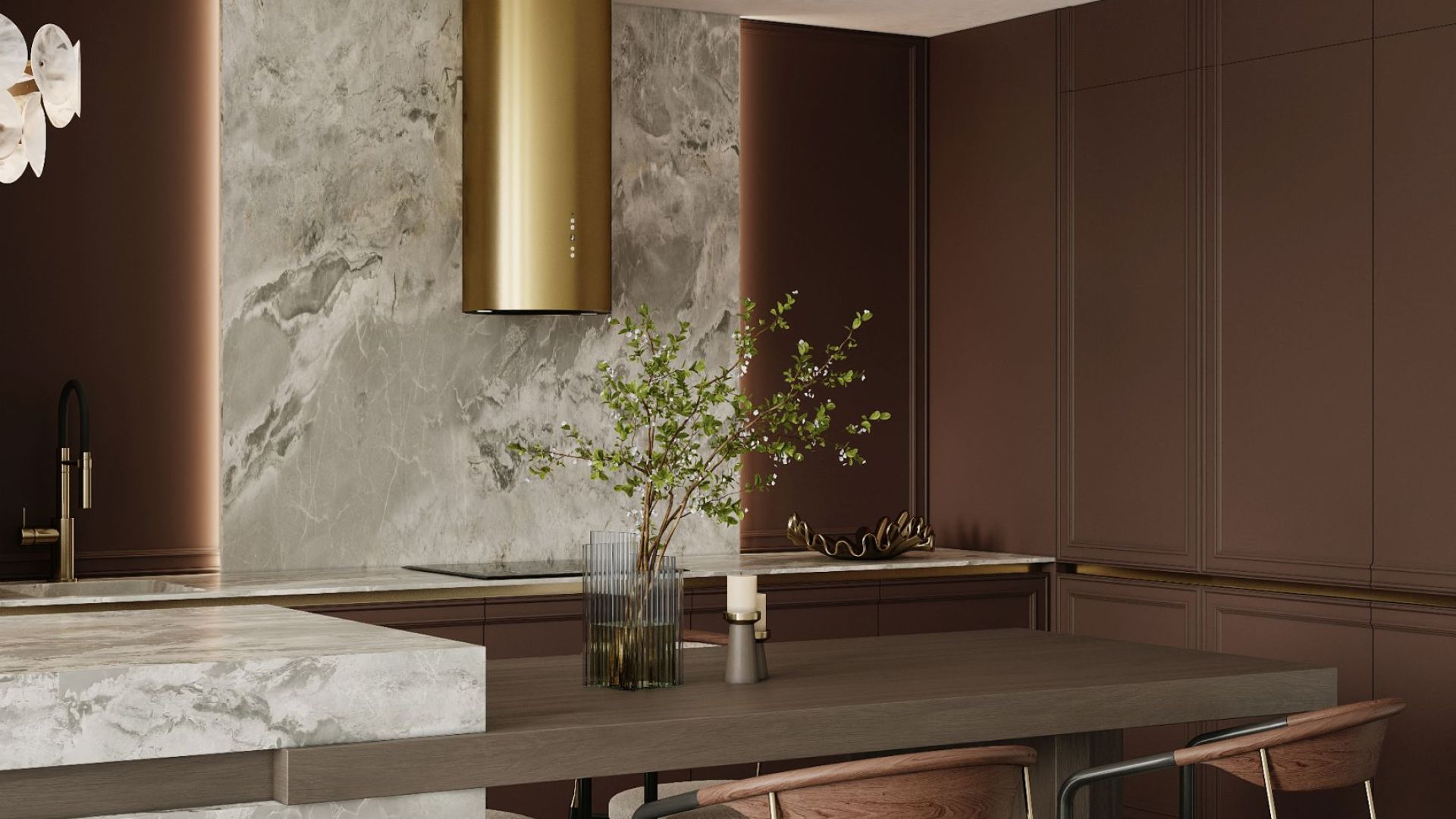 Okap kominowy Cylindro OR Złoty BLDC - Gold - Wizualizacja 5