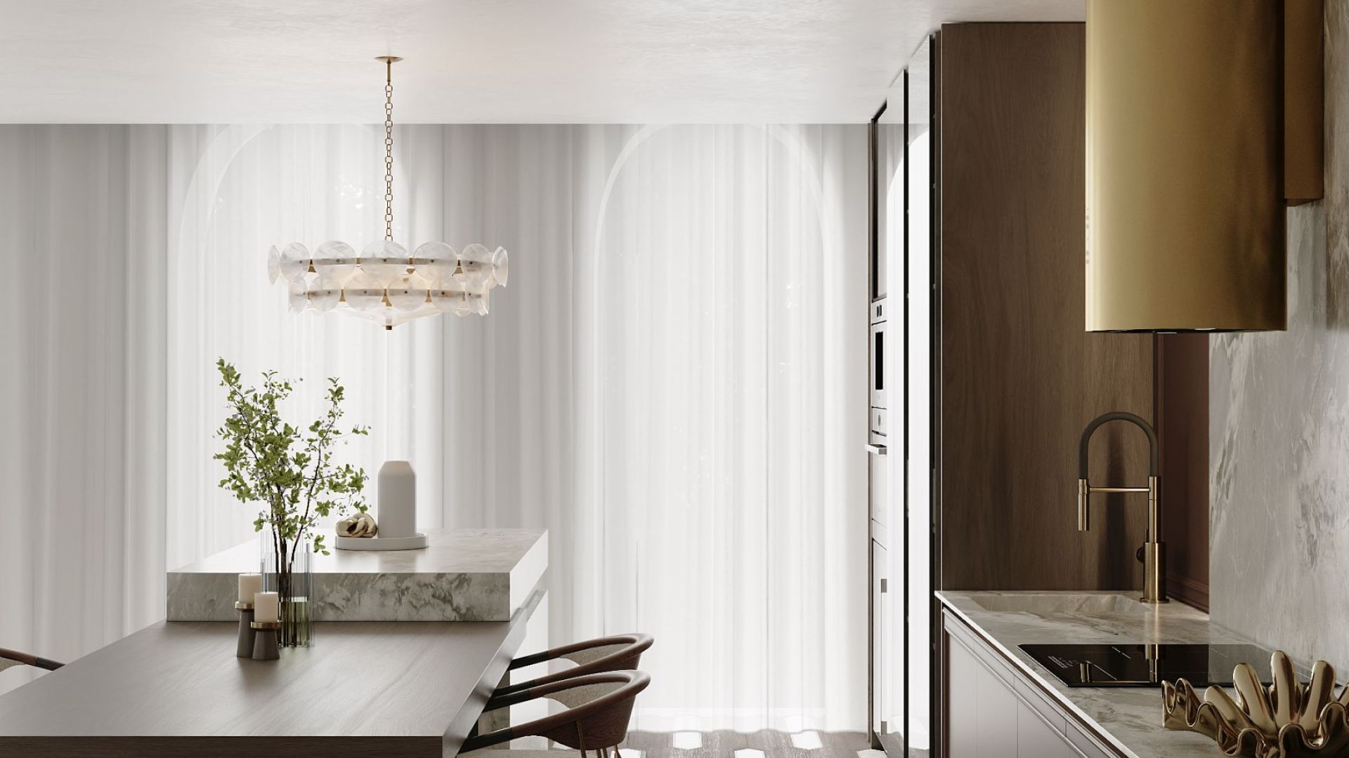 Okap kominowy Cylindro OR Złoty BLDC - Gold - Wizualizacja 8