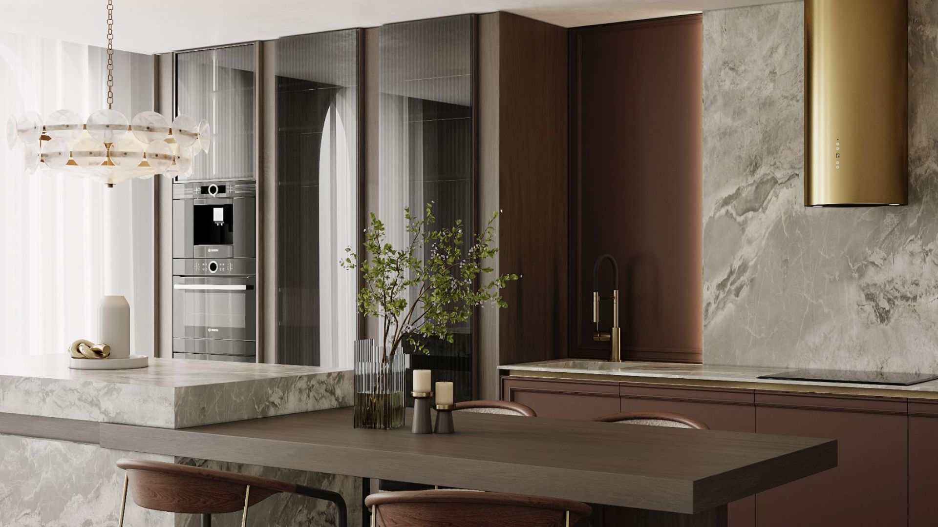 Okap kominowy Cylindro OR Złoty BLDC - Gold - Wizualizacja 9