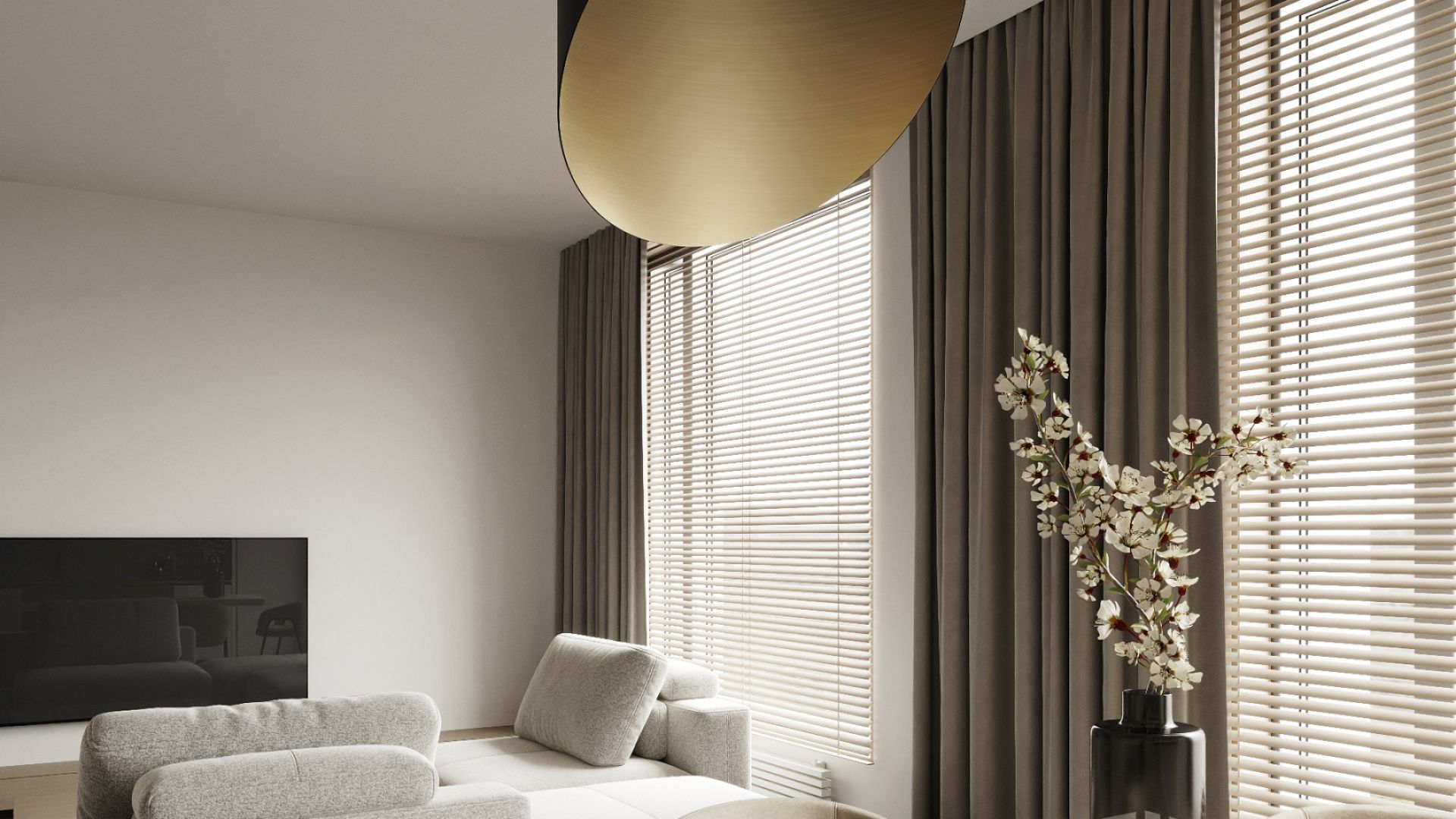 Okap wyspowy Hiro Color Black-Gold - Czarny Matt/Złoty - Wizualizacja 3