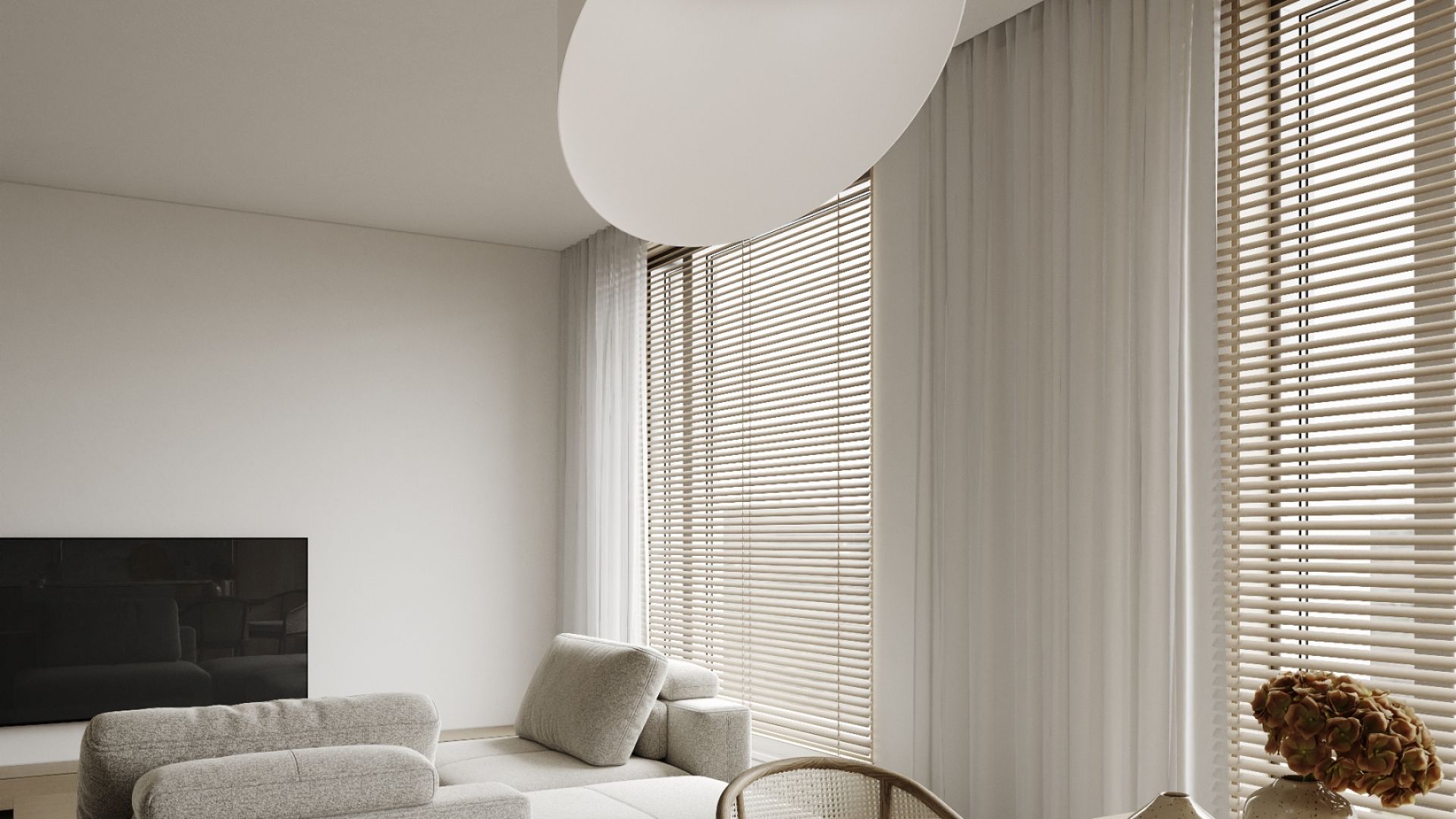 Okap wyspowy Hiro White Matt - Biały Matt - Wizualizacja 5