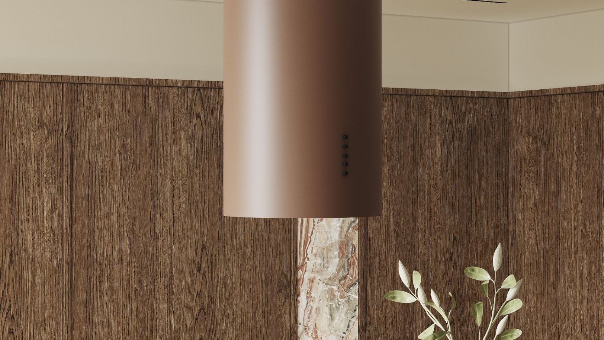 Okap wyspowy Cylindro Eco Dusty Rose - Dusty Rose - Wizualizacja 9