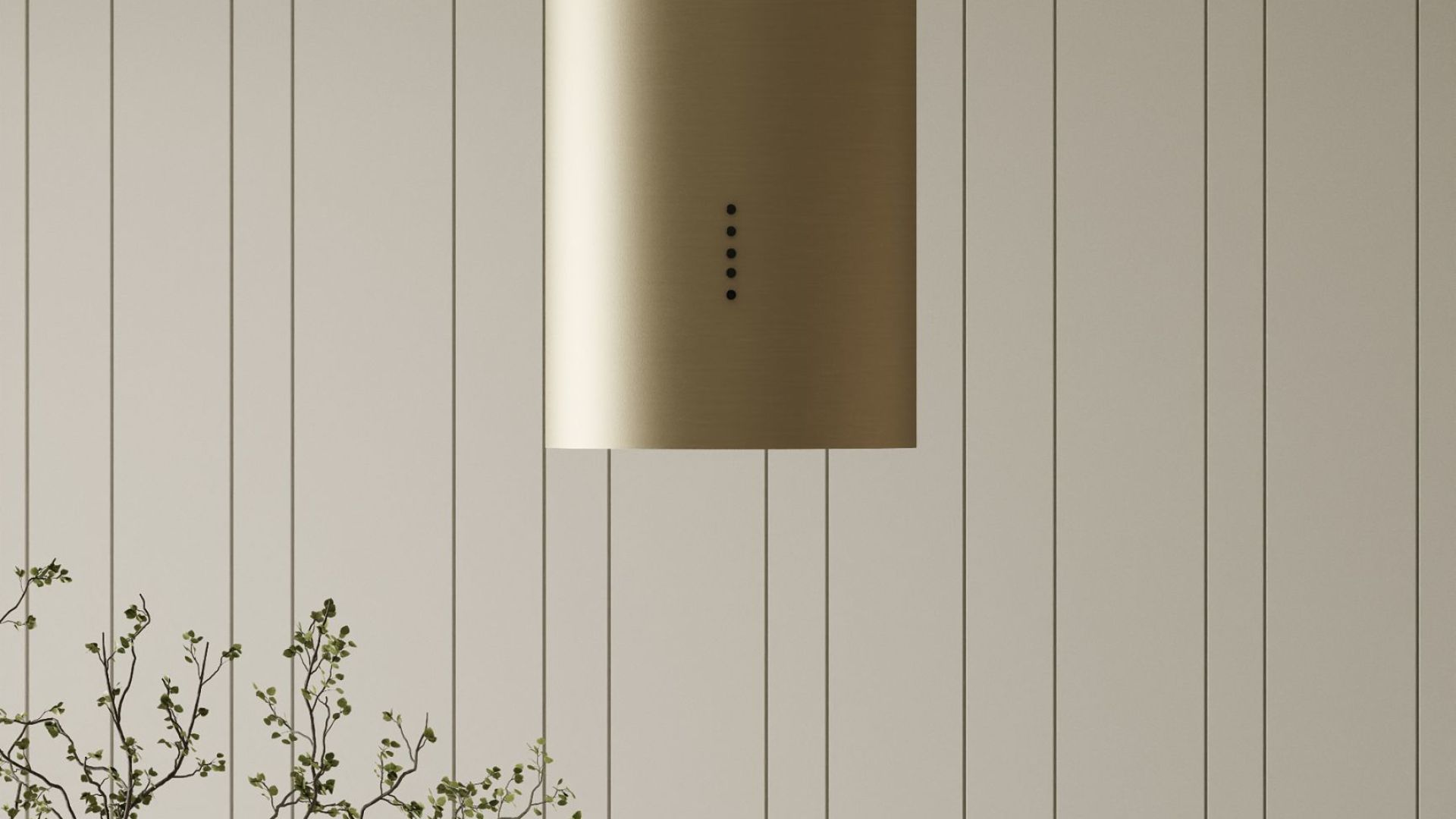 Okap wyspowy Cylindro Eco Złoty - Gold - Wizualizacja 8